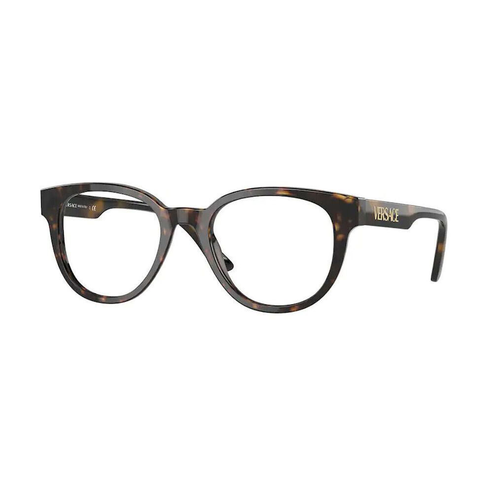 NWT Versace VE3317-108-49 Brown Round 49mm Glasses